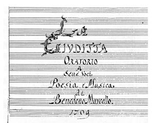 Cover of La Giuditta by Benedetto Marcello