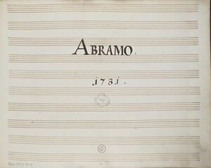Cover Abramo, manuscript, 1731