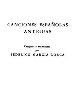 Cover of 13 Canciones españolas antiguas