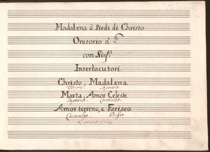 First page of Maddalena ai piedi di Cristo, 1713