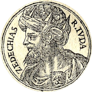 Zedekiah, from Guillaume Rouille – Promptuarii Iconum Insigniorum