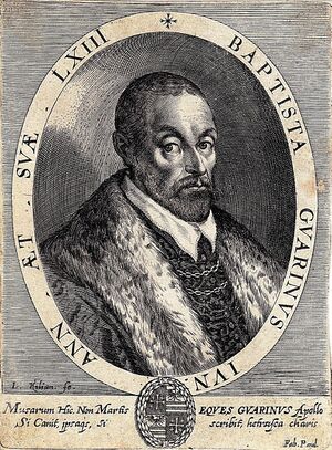 Giovanni Battista Guarini, engraving by Lucas Kilian